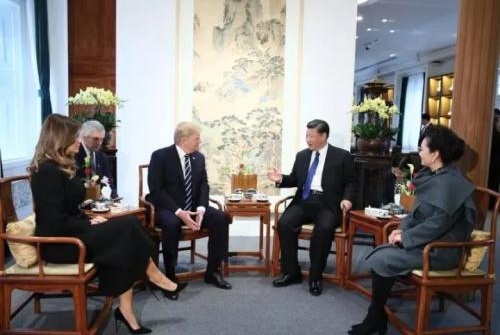外媒关注特朗普首次访华：美须尊重中国全球地位
